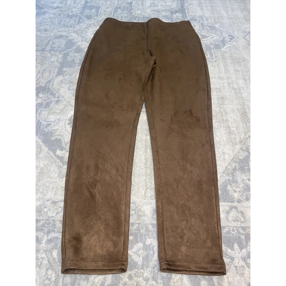 New Faux Suede Soft Pull On Cognac Brown Pants Womens Sz ‎ XL Francesca's BBJ